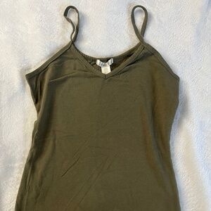 dark green tank top